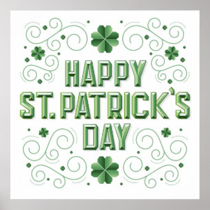 Bonne affiche de la Saint Patrick's Day Beveled 24