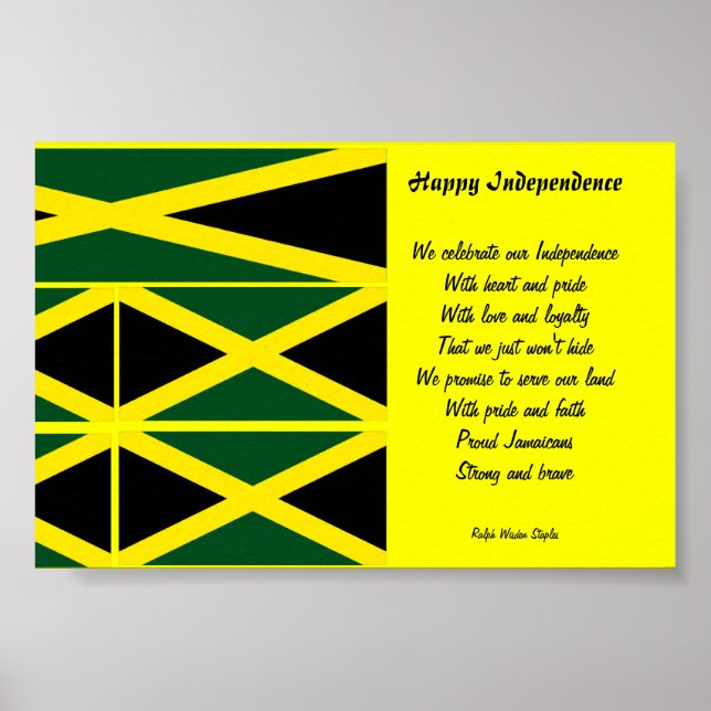 Bonne affiche de l'indépendance de la Jamaïque (Devant)