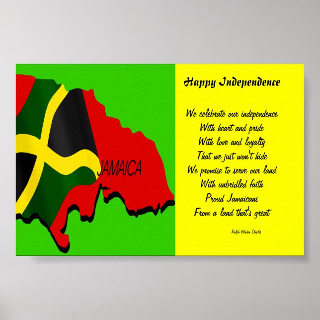 Bonne affiche de l'indépendance de la Jamaïque (Devant)