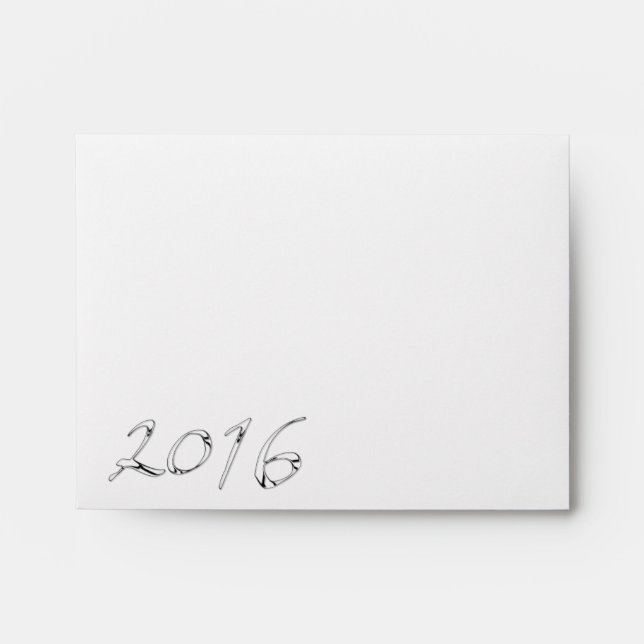 Bonne année 2016 - Chrome Numbers - Enveloppe (Devant)