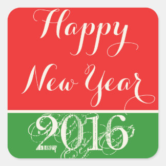 Bonne année 2016 Sticker Red Green
