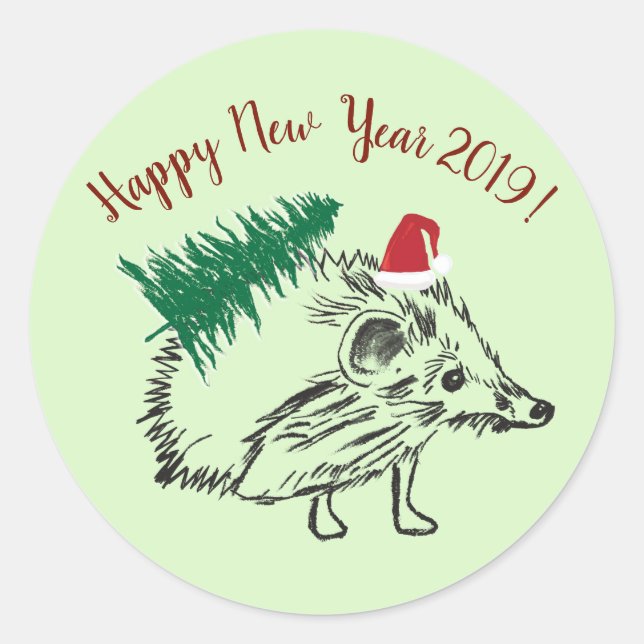 Bonne année 2019 Custom Sticker (Devant)