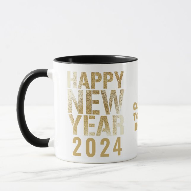 Bonne année 2024 Golden Nouvelle année Parti Mug (Gauche)