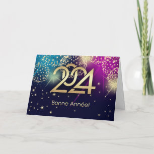 Bonne Année 2024. New Year's Card in French