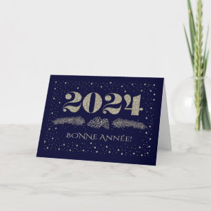 Bonne Année 2024. New Year's Card in French