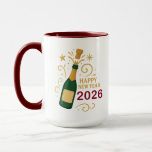 Bonne année 2026 Champagne Tasse Combo