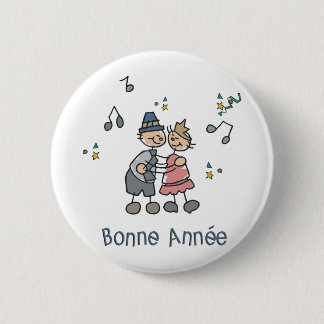 Bonne Annee 2 Inch Round Button
