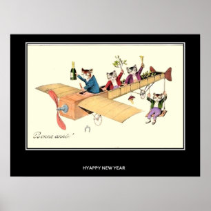 BONNE ANNÉE Affiche Vintage