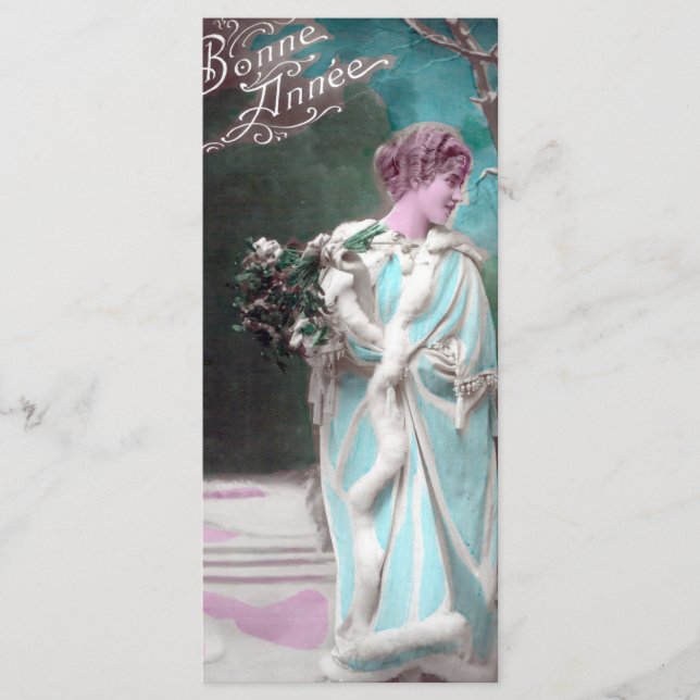 Bonne Annee Bookmark  Menu (Front)