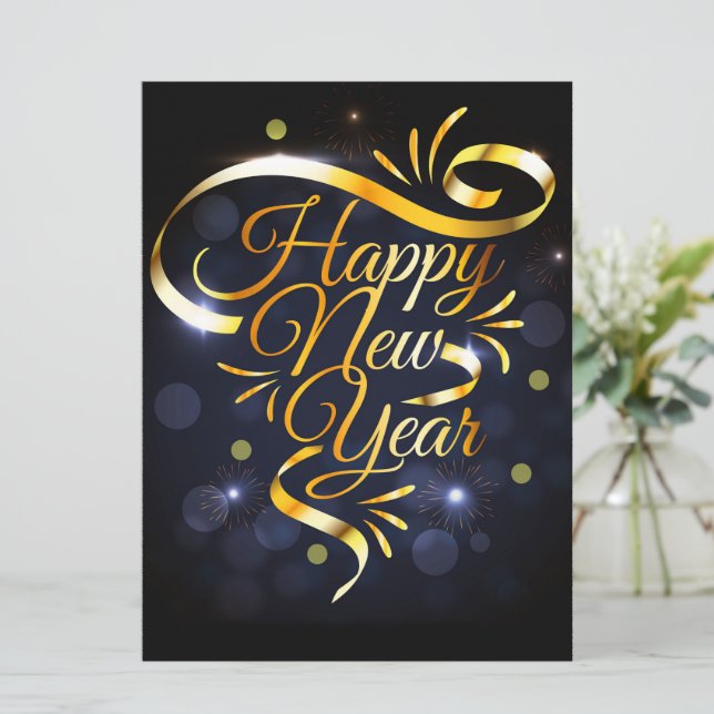 Bonne année Carte de vacances (Debout devant)