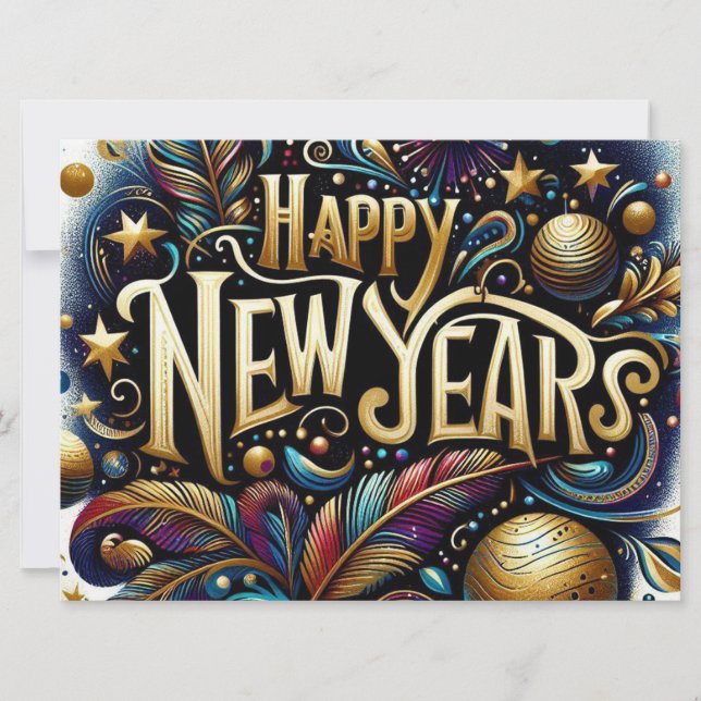 Bonne année Carte de vacances (Devant)