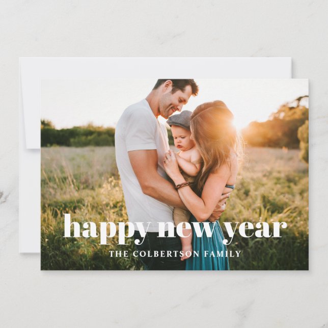 Bonne année Carte de vacances photo (Devant)