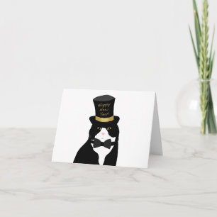 Bonne année Carte de voeux pour chat