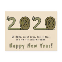 Bonne année Carte postale 2021 Funny Nouvel An Sna