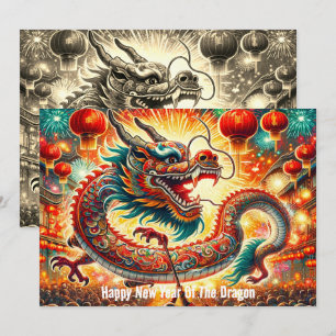 Bonne année chinoise de la carte Dragon