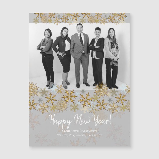 Bonne année Entreprise Cartes magnétiques (Devant)