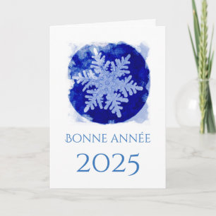 Bonne Annee - Flocon de neige - Carte de vacances 