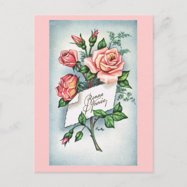 Bonne Annee, French New Year card (Front)