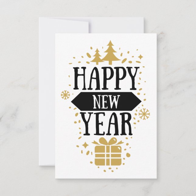 Bonne année // Fun Nouvel An Carte blanche (Devant)