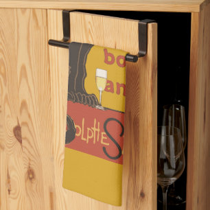 Bonne Annee Happy New Year Le Chat Noir Kitchen Towel