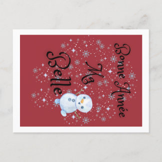 Bonne Année Ma Belle/ Happy New Year  Postcard