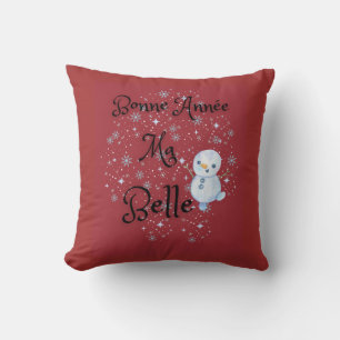 Bonne Année Ma Belle/ Happy New Year Throw Pillow