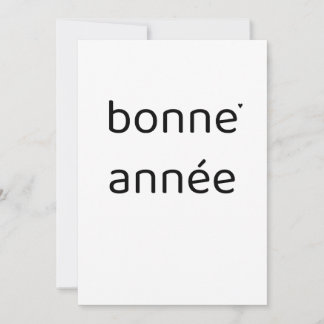 Bonne année - minimalistic typography card