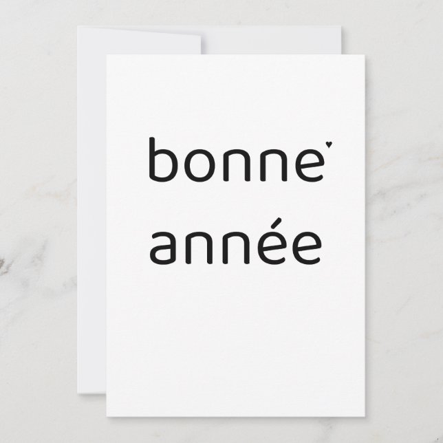 Bonne année - minimalistic typography card (Front)