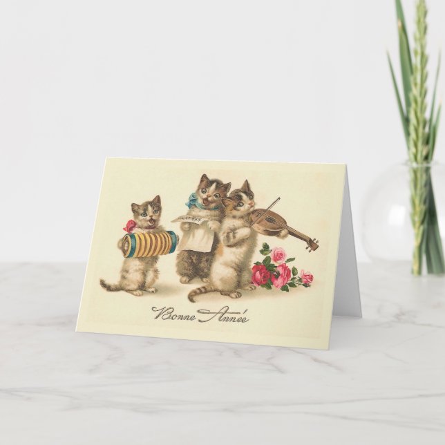 "Bonne Annee" Vintage French New Year Card (Front)