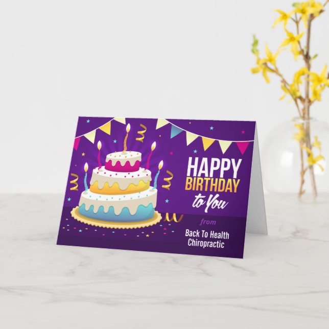 Bonne Anniversaire bougies Chiropratique Carte (Fleur jaune)