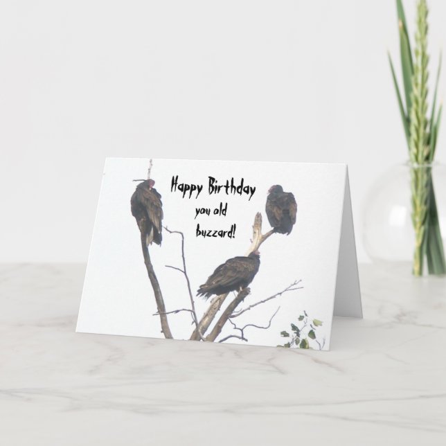Bonne Anniversaire Carte Vieux Buzzard (Devant)