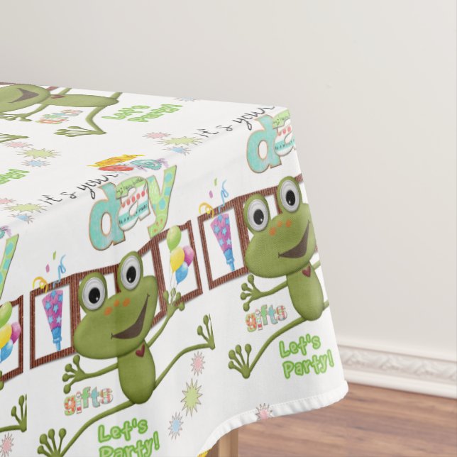 Bonne Anniversaire Grenouille nappe Amis Famille (In Situ)