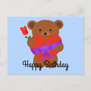 Bonne Anniversaire mignonne Ours En Teddy #1 Carte