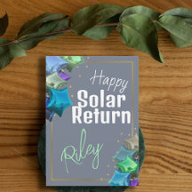 Bonne Astrologie Solaire Retour Carte d'anniversai