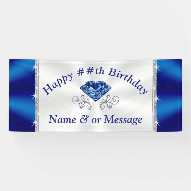 Bonne Bannière Anniversaire Personnalisée. TOUTE A (Horizontal)