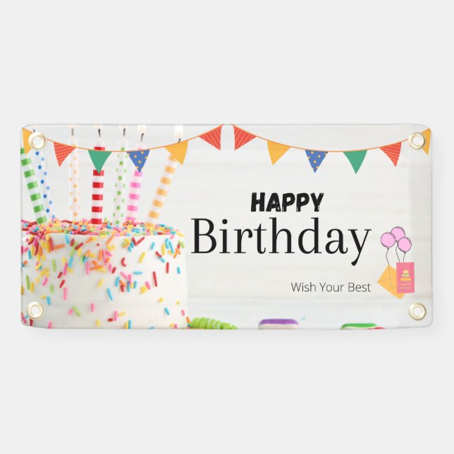 Bonne bannière d'anniversaire (Horizontal)