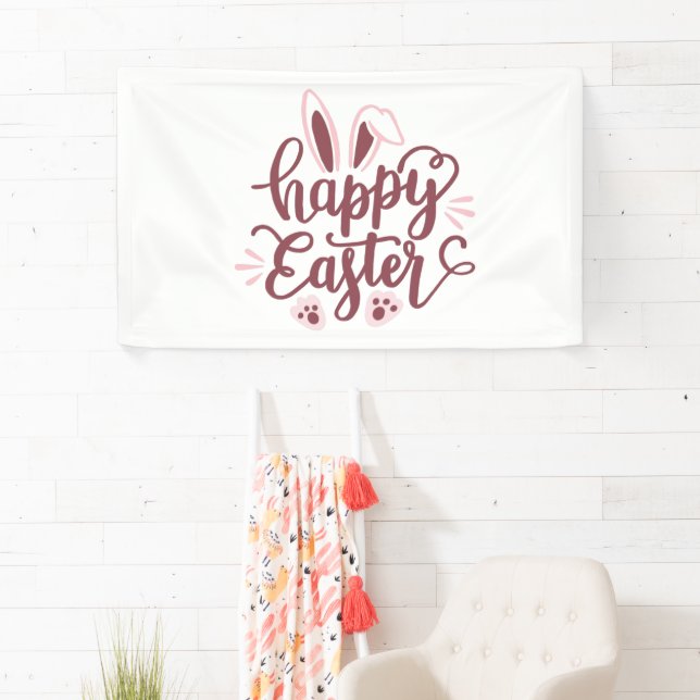 Bonne Bannière de lapin de Pâques - Vacances de pr (En situation)