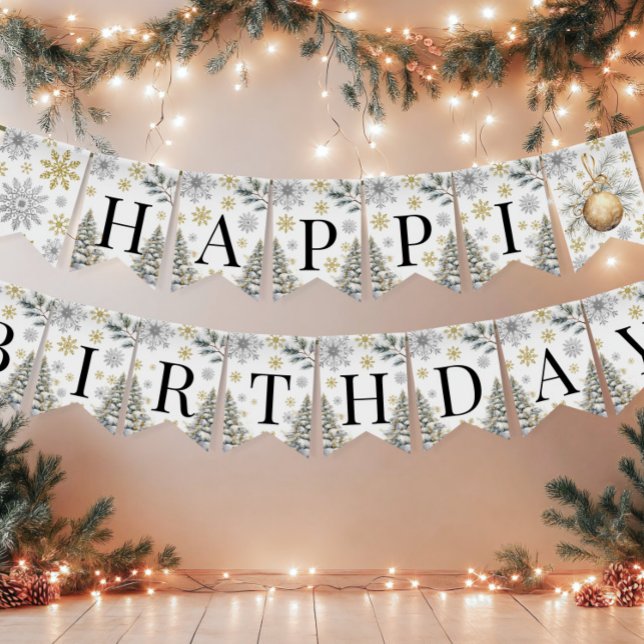 Bonne bannière de l'hiver de l'anniversaire (Créateur téléchargé)