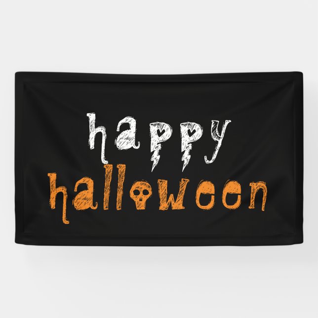 Bonne bannière d'Halloween (Horizontal)
