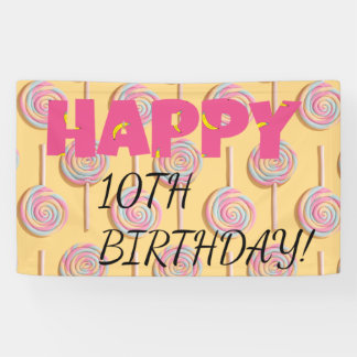 Bonne bannière du 10e anniversaire pour les enfant