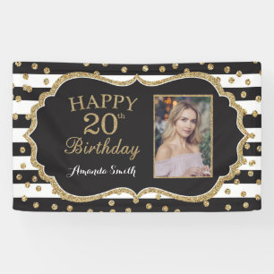 Bonne bannière du 20e anniversaire. Photo Parties