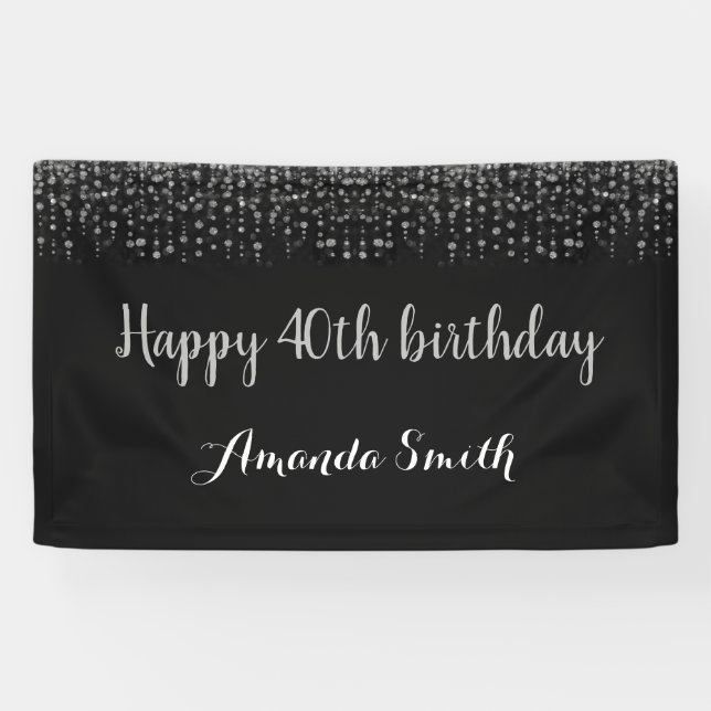 Bonne bannière du 40e anniversaire. Parties scinti (Horizontal)