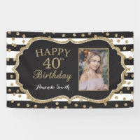 Bonne bannière du 40e anniversaire. Parties scinti
