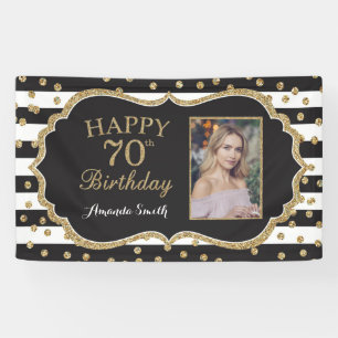 Bonne bannière du 70e anniversaire. Photo Parties
