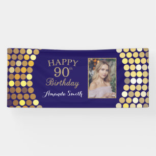 Bonne bannière du 90e anniversaire. Photo Blue Go