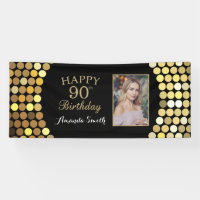 Bonne bannière du 90e anniversaire. Photo Parties