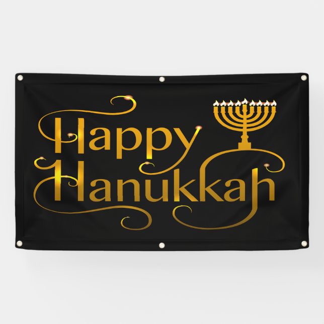 Bonne bannière Hanoukka (Horizontal)