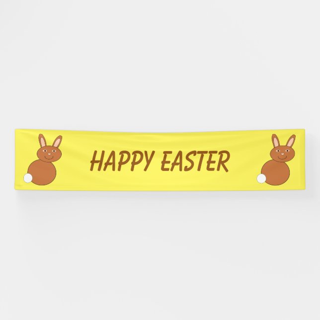 Bonne Bannière personnalisée Bunny de Pâques (Horizontal)