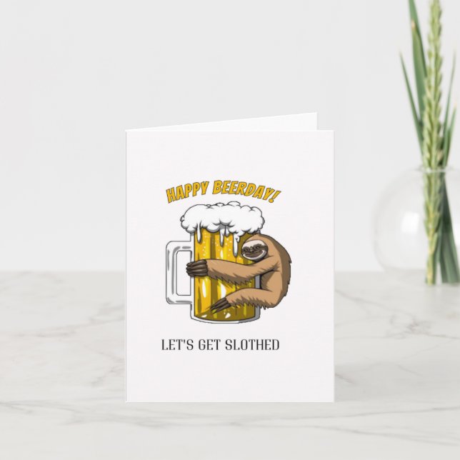 Bonne bière drôle carte d'anniversaire (Devant)