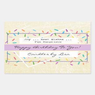 Bonne bougie d'anniversaire en Étiquette